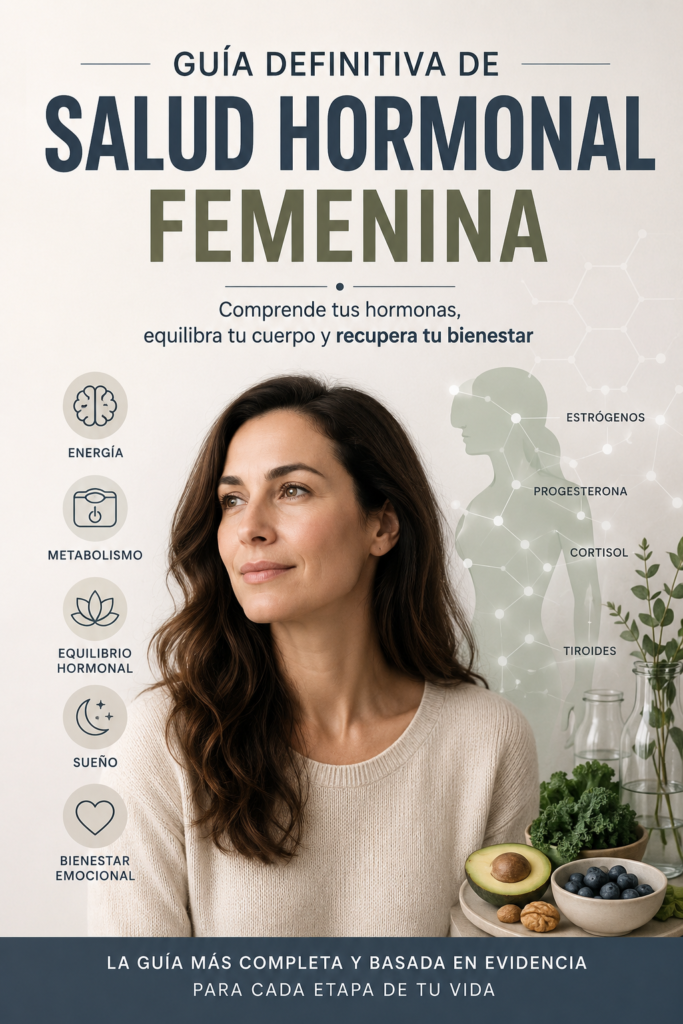 Mujer de 45 a 50 años representando la salud hormonal femenina en un entorno natural, símbolo del equilibrio hormonal, la premenopausia, la menopausia y el bienestar desde un enfoque integrativo.