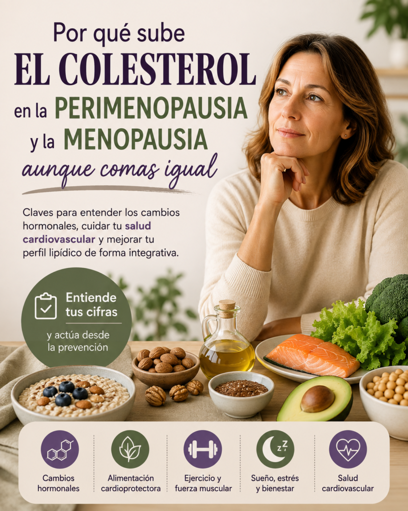 Colesterol en la perimenopausia y la menopausia y cuidado de la salud cardiovascular