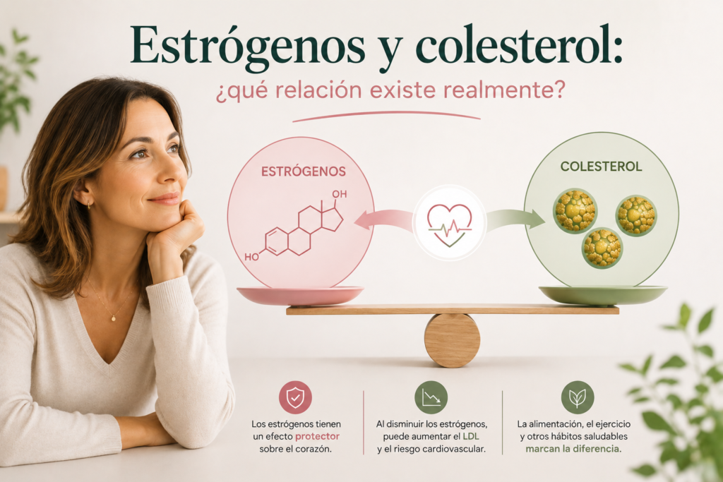 Relación entre estrógenos y colesterol durante la menopausia