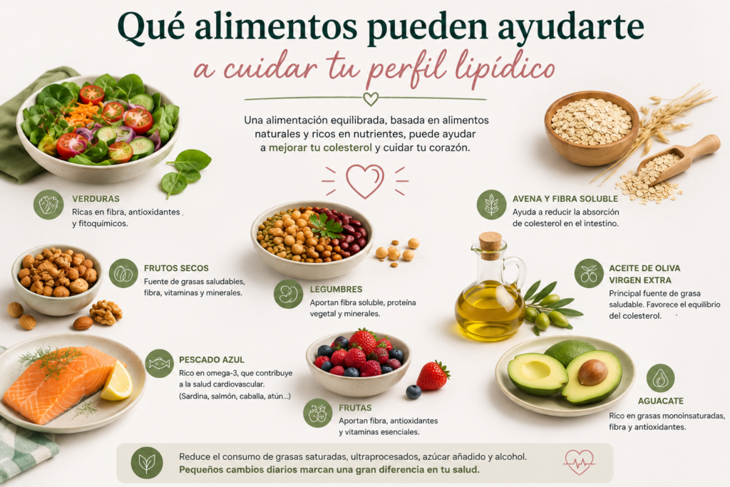 Alimentos para cuidar el perfil lipídico y el colesterol